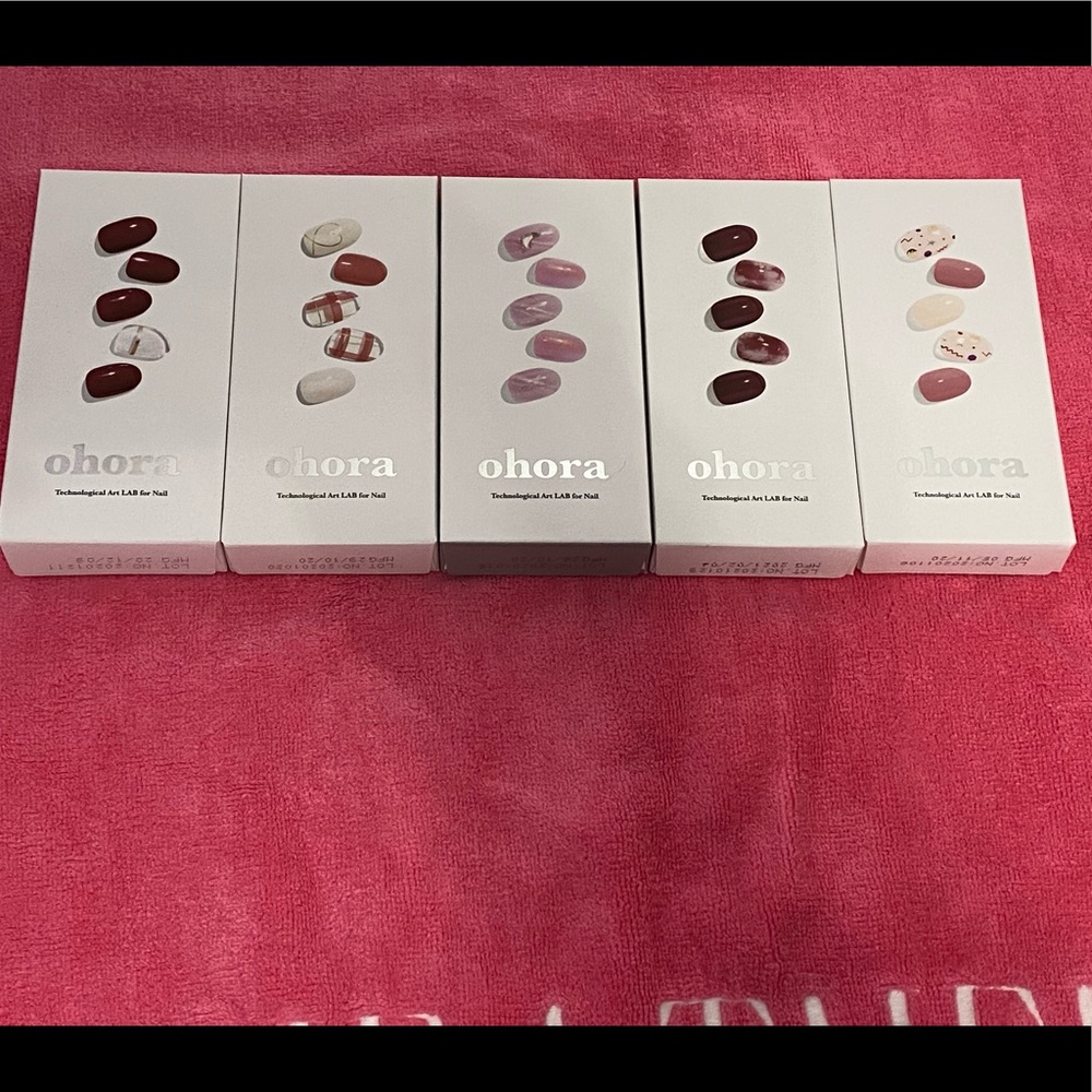 Ohora set of 5 brand new gel nail coverings